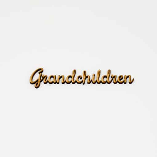 Grandchildren - Joined up Script Word MDF - Pack of 5 - Image 2