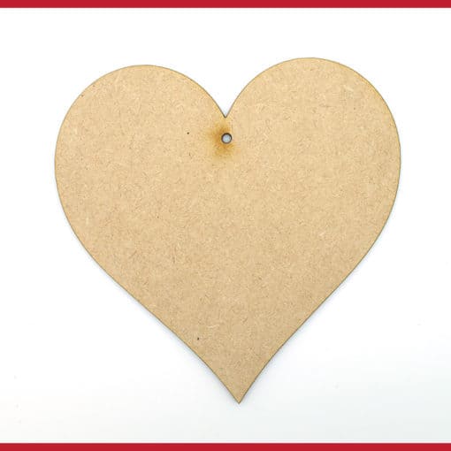 MDF Hearts - One Hole (sizes from 2cm up to 30cm)