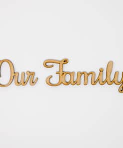 3mm MDF Our family wording embellishment tree craft blank wording CFE148 