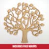 MDF Tree Family Tree Rounded with Leaves