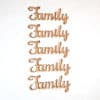 Family - Joined up Script Word MDF - Pack of 5